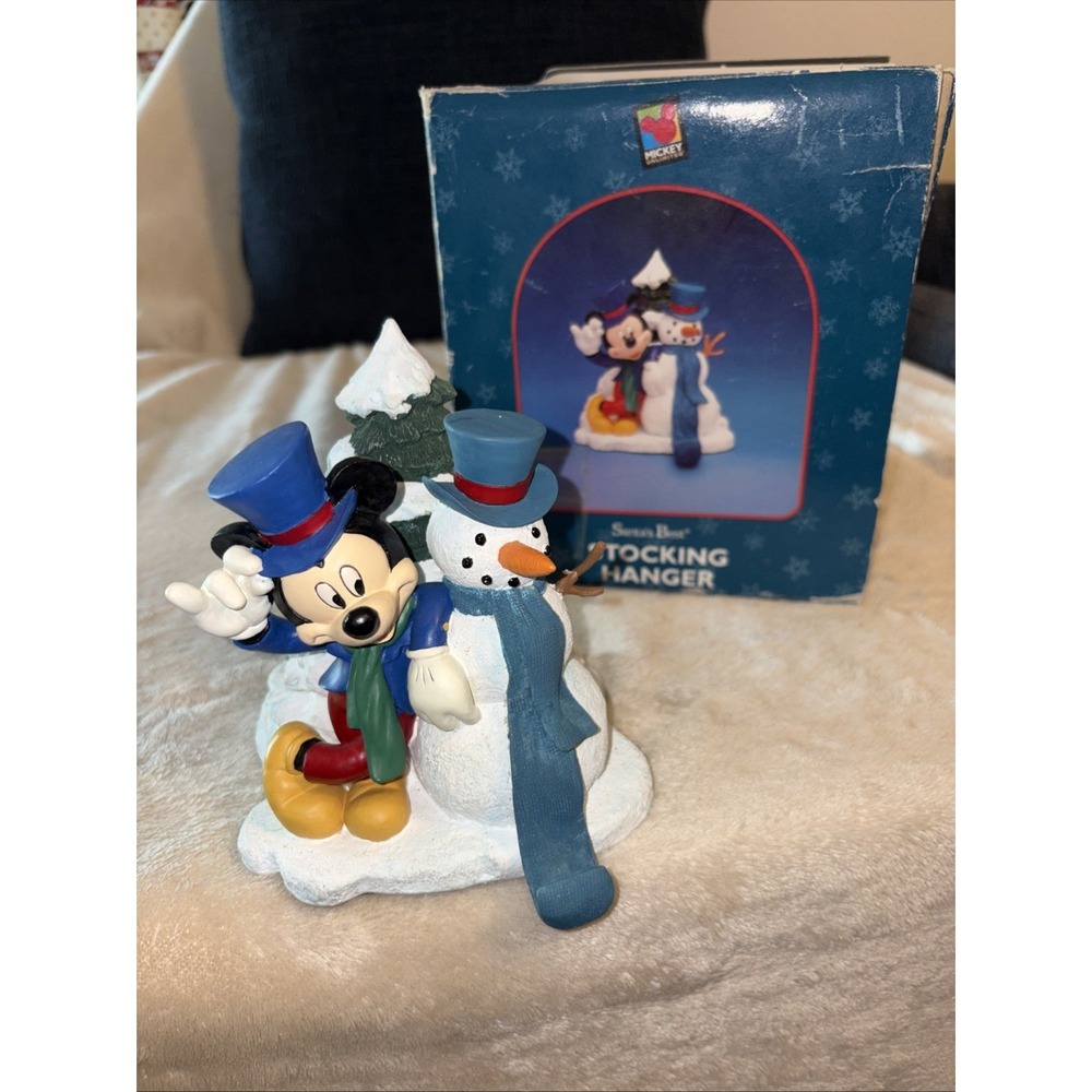 Disney Mickey Unlimited Santas Best Stocking Hanger 1998 Christmas FLAWS